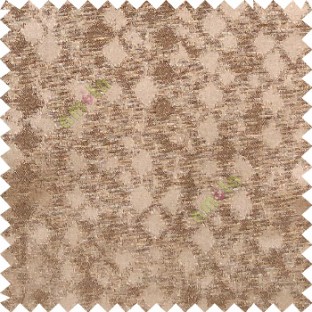 Chocolate brown color solid texture finished surface texture gradients geometric dice shapes polyester main curtain